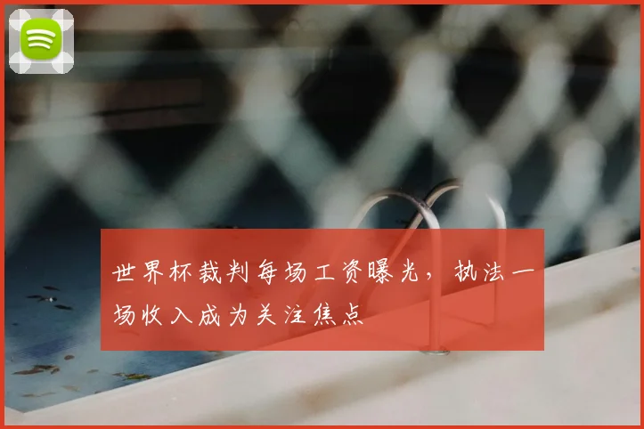 世界杯裁判每场工资曝光,执法一场收入成为关注焦点
