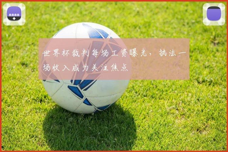 世界杯裁判每场工资曝光,执法一场收入成为关注焦点